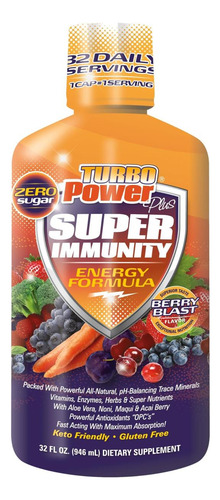 Vitamina Líquida Turbo Power Plus: 47 Vitaminas, Enzimas, Vi
