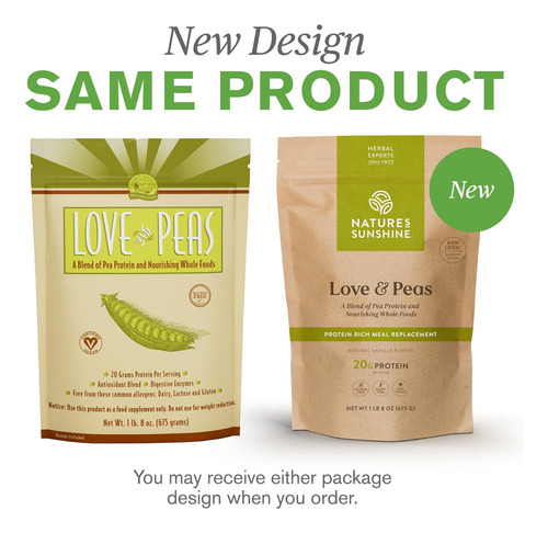 Natures Sunshine Love E Ervilhas 675g Bag - Imagem 7