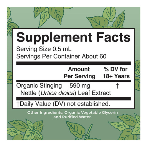 Maryruth Organics Stinging Nettle Leaf Extract | Detox Gotas - Imagem 2