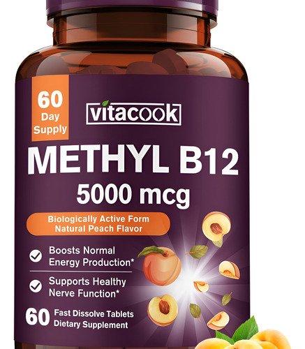 Vitacook B12 Metilcobalamina Sublingual 5000mcg Vegano