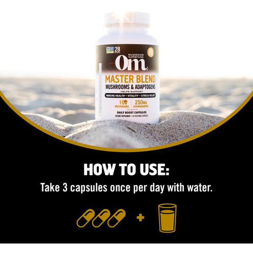 Om Mushroom Superfood Master Blend Cogumelos E Adaptógenos, - Imagem 7