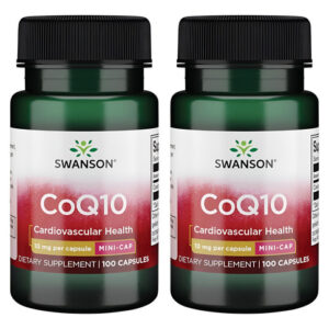 Swanson Coq10 Mini Cap 10 Mg 100 Cápsulas (2 Pacotes)
