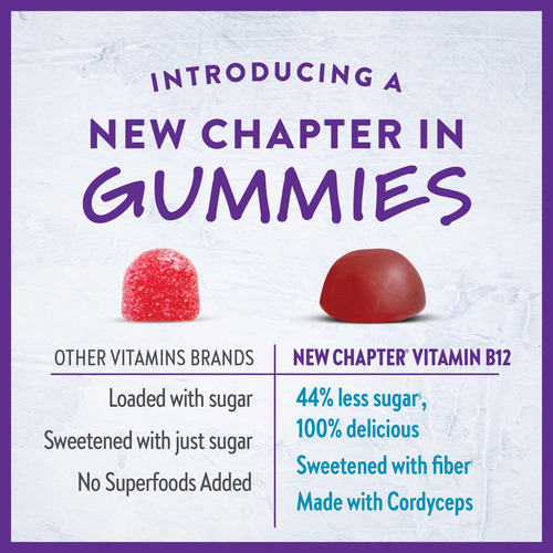Suplemento New Chapter Organic Vitamin B12+ Gummies 60ct - Imagem 7