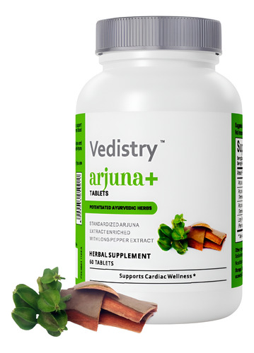 Suplemento Vedistry Arjuna+ Com Pimenta Para O Coração