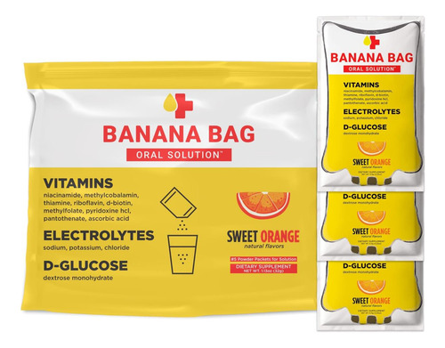 Solução Oral Em Saco De Banana: Laranja Doce (pacote Com 5)