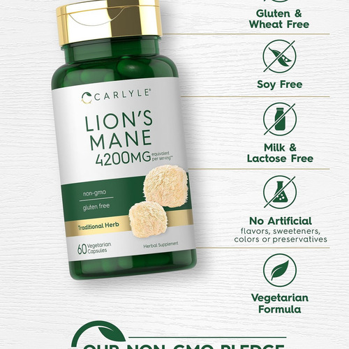 Cápsulas Carlyle Carlyle Lion"s Mane | 4200mg | 60 - Imagem 3