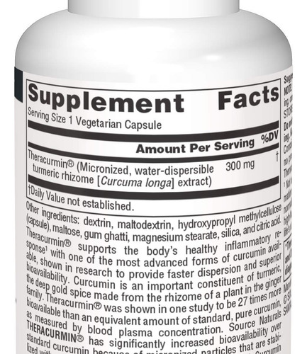 Source Naturals Theracurmin 300 Mg, 30 Cápsulas - Imagem 4