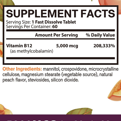 Vitacook B12 Metilcobalamina Sublingual 5000mcg Vegano - Imagem 2