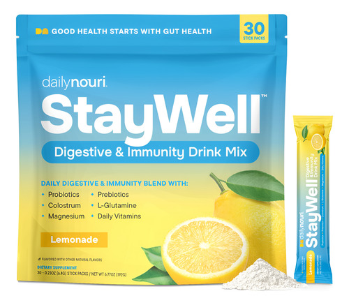 Drink Mix Nouri Staywell Digestive & Immunity, Pacotes De 30