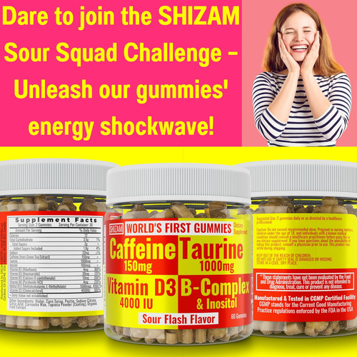 Shizam Taurina 1000 Mg Cafeína 150 Mg Gomas Energéticas Com - Imagem 12