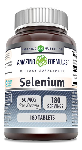 Amazing Nutrition Selênio Natural 50mcg - 180 Comprimidos - Imagem 2