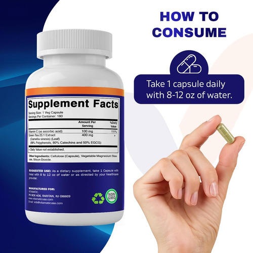 Suplemento Vitamático De Extrato De Chá Verde 25x Concentrad - Imagem 5