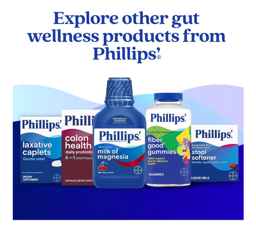 Phillips Laxative Caplets, Com Suplemento De Magnésio De De - Imagem 15