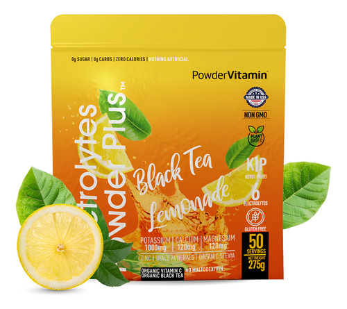 Eletrólitos Em Pó, Vitamina, Chá Preto, Limonada 275g
