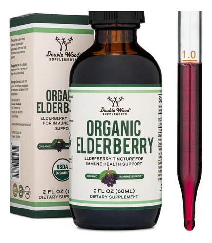 Chá De Sabugueiro Orgânico Double Wood Supplements 60 Doses - Imagem 5