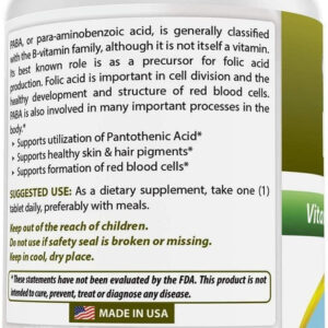 Naturals Natural Paba 500 Mg 180 Comprimidos