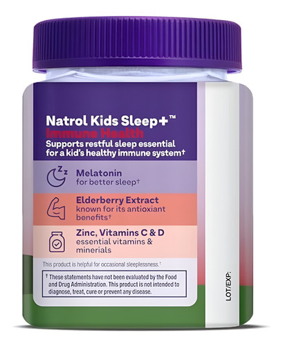 Gomas Natrol Kids Sleep+ Para Imunidade E Sono