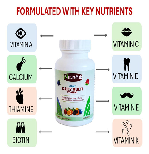 Tablet Multivitamina Naturemak Para Homens, Uma Vez Para Com - Imagem 13