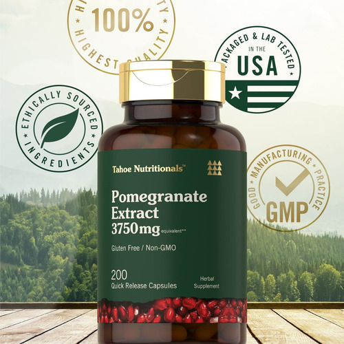 Extrato De Romã Tahoe Nutritionals | 200 Cápsulas - Imagem 8