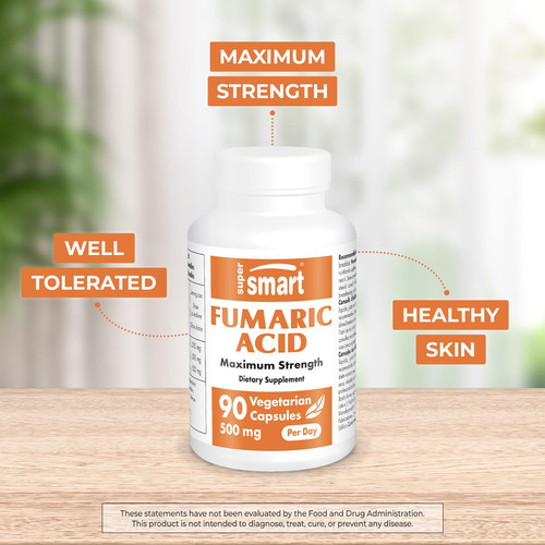 Suplemento Supersmart Ácido Fumárico 500mg 90 Cápsulas - Imagem 2