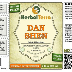 Herbal Terra Llc Tintura De Dan Shen, Extrato Líquido 2x60