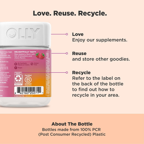 Olly Focus Gummies, 20 Unidades, Vegetariano - Imagem 7