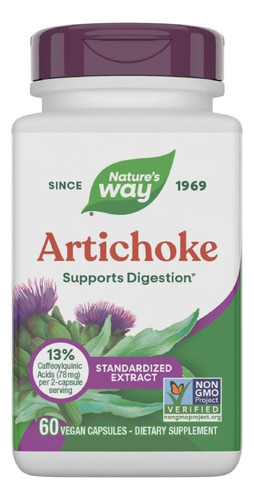Nature"s Way Nature"s Way Alcachofra, Suporte Digestivo, 60