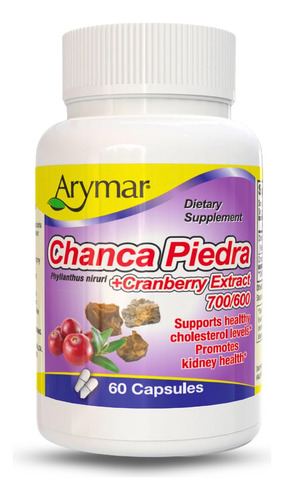 Arymar Chanca Piedra Com Cranberry Suporte Urinário E Rena