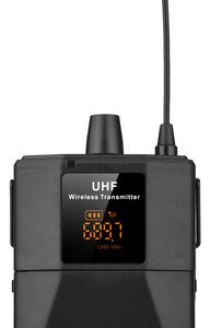 Fone De Ouvido Com Microfone Sem Fio Uhf Com Transmissor E
