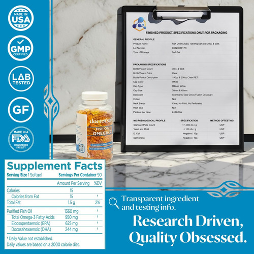 Suplemento De Óleo De Peixe Ômega 3 Doctor Safe 1360 Mg - Imagem 6