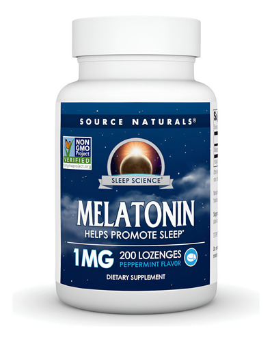 Suplemento Source Naturals Melatonina 1 Mg 200 Pastilhas