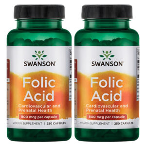 Swanson Ácido Fólico Swanson 800 Mcg 250 Cápsulas (pacote Co