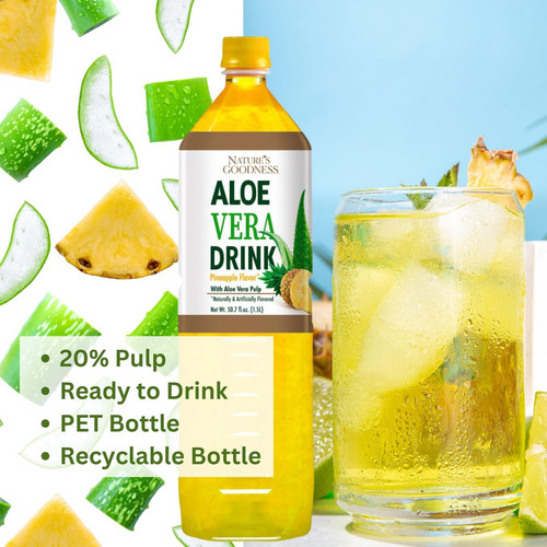 Bebida De Abacaxi E Aloe Vera Nature"s Goodness - Imagem 2