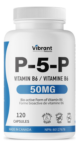 Suplemento Vibrant Naturals P5p B6 50mg - 120 Cápsulas - Imagem 7