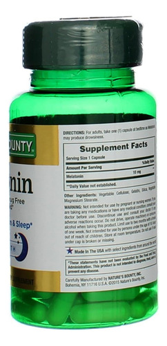 Nature"s Bounty Melatonina 10mg 60 Cápsulas (2 Pacotes) - Imagem 5