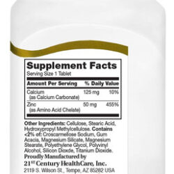 Comprimidos De Zinco Do Século 21 50 Mg (quelatados), 110 Un