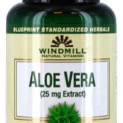 Vitaminas De Aloe Vera Natural Windmill 25mg 60 Cápsulas