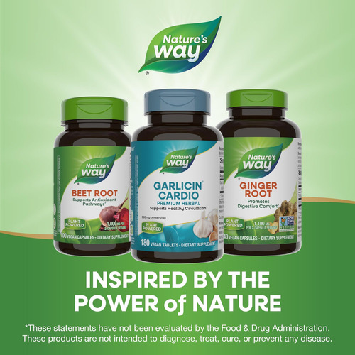 Natures Way Garlicin Cardio, Premium Herbal, Suporta Circula - Imagem 16