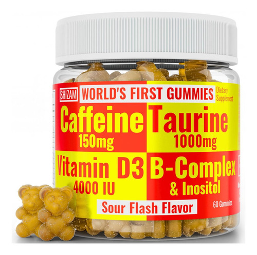 Shizam Taurina 1000 Mg Cafeína 150 Mg Gomas Energéticas Com - Imagem 7
