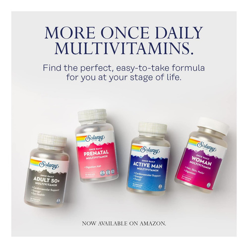 Solaray Multivitamínico De Alta Energia Uma Vez Ao Dia, E De - Imagem 7