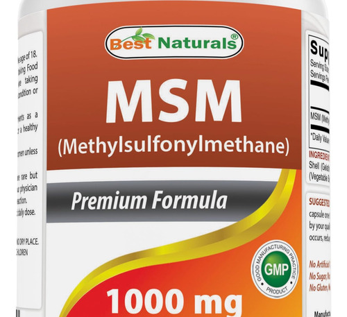 Naturals Natural Msm 1000 Mg 180 Cápsulas