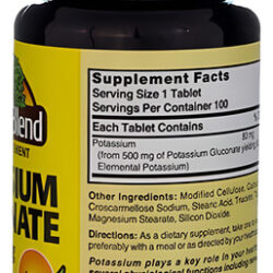 Nature&quots Blend Gluconato De Potássio 500 Mg 100 Comprimidos