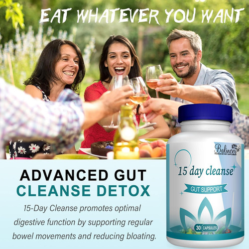 Suplemento Cleanse Balincer 15 Day Gut Detox 30 Cápsulas - Imagem 3