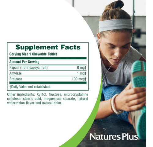 Suplemento Naturesplus Papaya Enzyme 180 Comprimidos Para Ma - Imagem 5