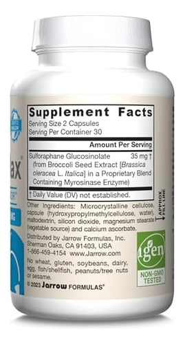 Jarrow Formulas Broccomax 35 Mg, Suplemento Dietético, Supor - Imagem 10