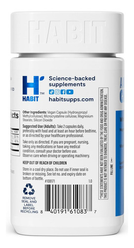 Suplemento De Magnésio H" Habit Para Sono E Recuperação - Imagem 4