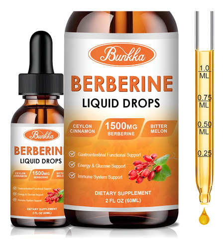 (pacote Com 2) Suplemento De Berberina Liquid Drops 120ml Bu
