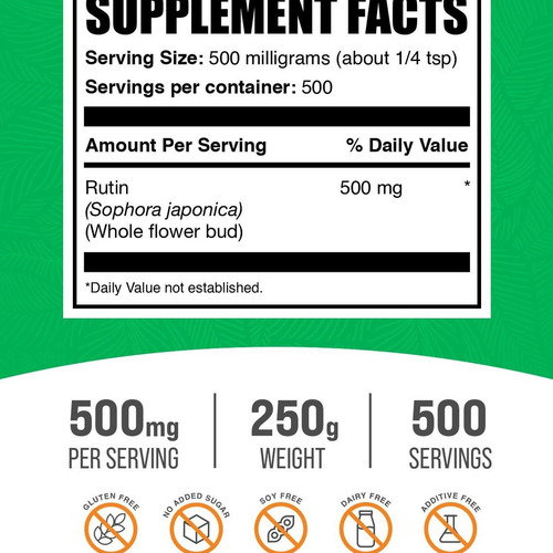 Rutina Em Pó Da Bulksupplements, 500 Mg - Imagem 5