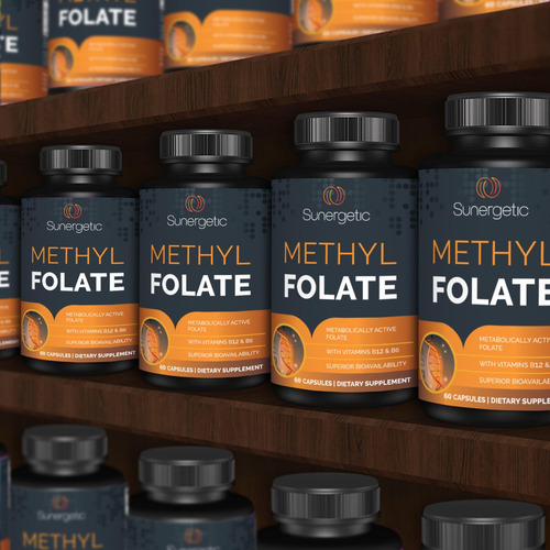 Suplemento Sunergetic Premium Metil Folato 400mcg - 60 Cápsu - Imagem 4