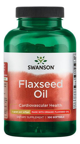 Óleo De Linhaça Swanson 1000 Mg 100 Géis